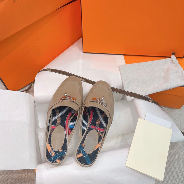 OZ Mule in pelle di vitello marrone