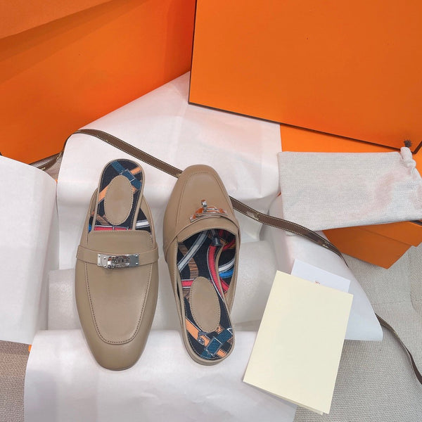 OZ Mule in pelle di vitello marrone