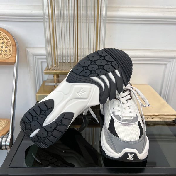 SNEAKER LV RUN 55 BIANCO GRIGIO