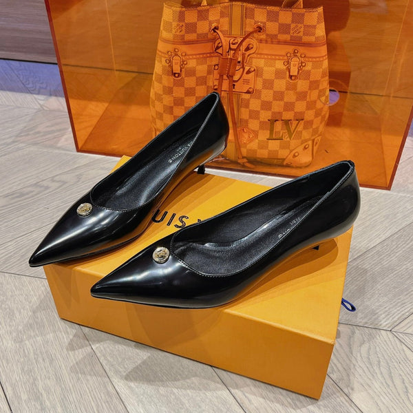 DÉCOLLETÉ LV CON TACCO BASSO NERO