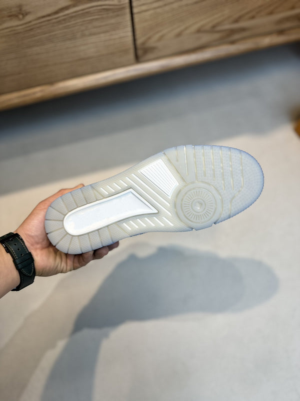 LV TRAINER MONOGRAM DENIM WHITE BLUE SNEAKER