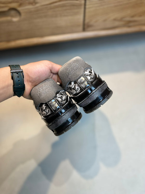 LV TRAINER MONOGRAM DENIM BIANCO NERO SNEKER