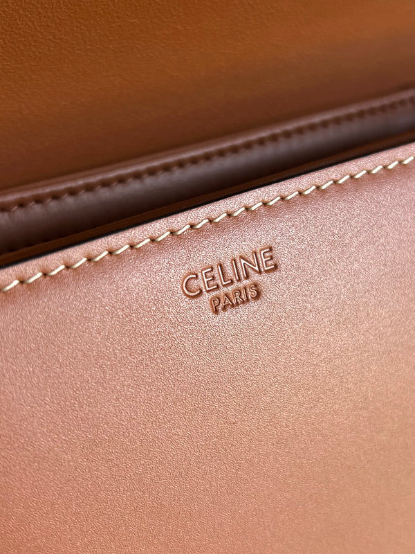 TEEN TRIOMPHE 18 ALL BROWN CALFSKIN GOLD HARDWARE