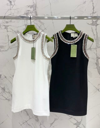 Gucci Diamond Sparkling Vest Cotton