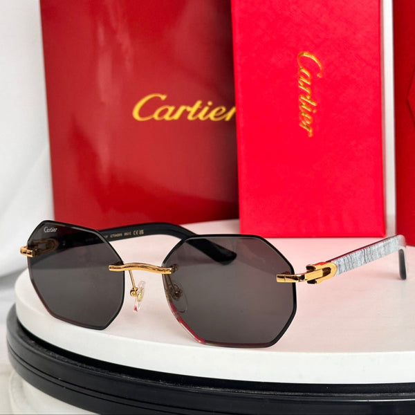 CARTIER C DÉCOR WHITE BUFFALO HORN SUNGLASSES