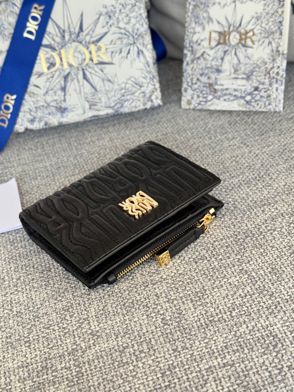 CD Miss Dior Freesia Zipper Wallet Lambskin