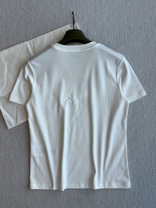 Gucci 25 Embossed Letter Short Sleeves T-shirt Cotton
