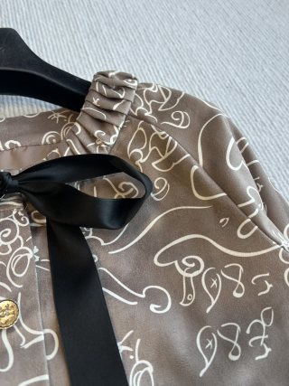 CC 25 Bowknot Suit Brown Polyester Fiber