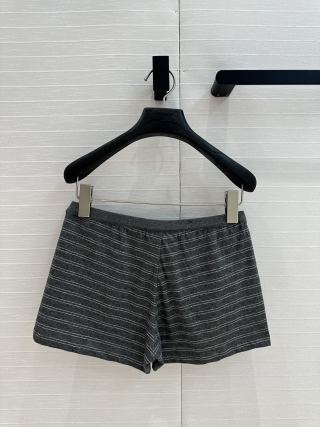 Miu Miu 25 Set a righe in cotone grigio