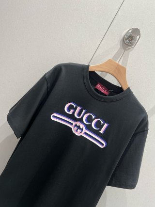 Gucci 25 Print Round Neck Short-sleeved T-shirt Cotton 209549