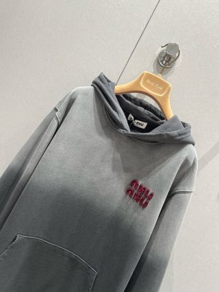 Miu Miu Hooded Sweatshirt Cotton Poliamida