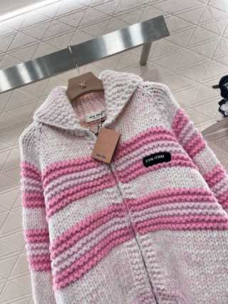 Miumiu 25 Maglione con cerniera e revers Cardigan in lana