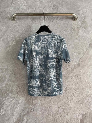 Maglietta CD Animal in cotone e lino