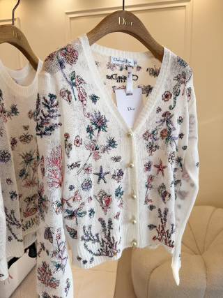 CD 25 Flower Sweater Multicolor Silk Mohair