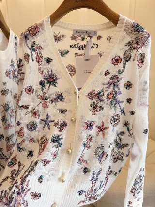 CD 25 Flower Sweater Multicolor Silk Mohair