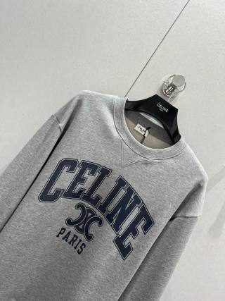 Celine 25 Arc de Triomphe Letter Print Round Neck Sweatshirt Cotton 209990