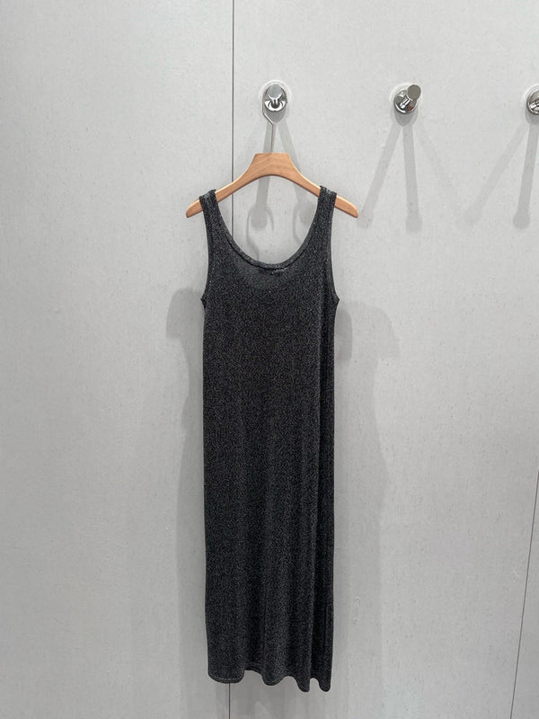 YSL 25 Abito gilet in maglia con scollo rotondo in viscosa e poliestere 210355