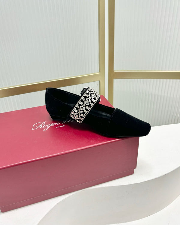 Mary Jane Viv Ballet Shoes Imported Velvet 188915