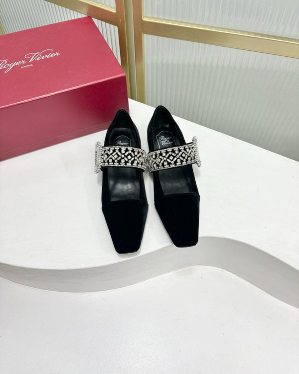 Mary Jane Viv Ballet Shoes Imported Velvet 188915