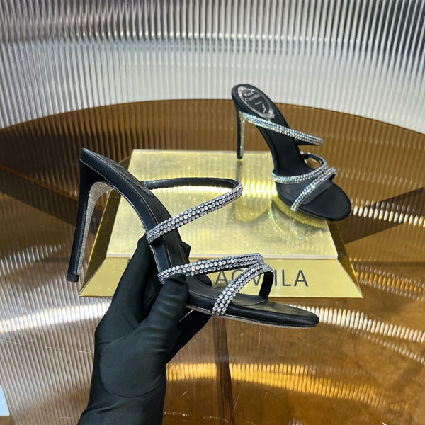 RC 25C Classic Rhinestones Popular Cleo Black Sheepskin 174893