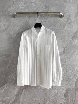 Celine Paris gauze shirt White Cotton Linen
