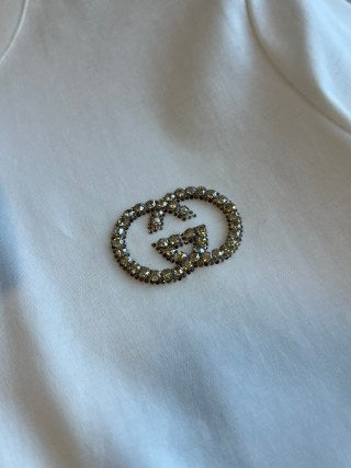 Gucci 25 Logo Short-sleeved Top Cotton