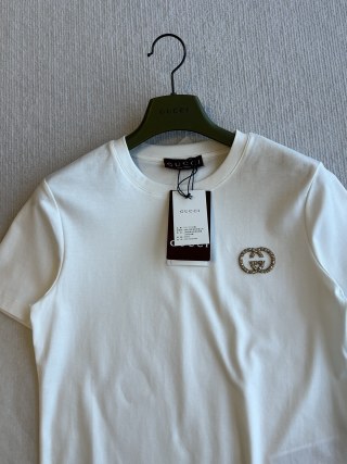 Gucci 25 Logo Short-sleeved Top Cotton