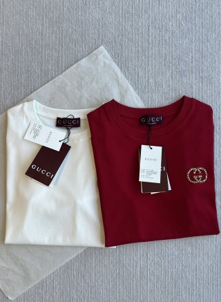 Gucci 25 Logo Short-sleeved Top Cotton