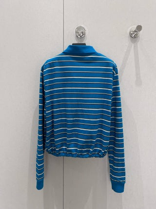 Prada 25 Striped Set Blue Cotton 210598