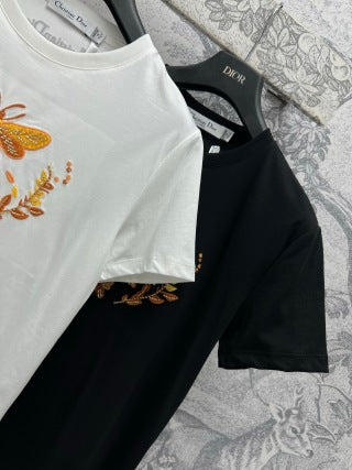 CD 25 Yellow Butterfly Short-sleeved T-shirt cotton