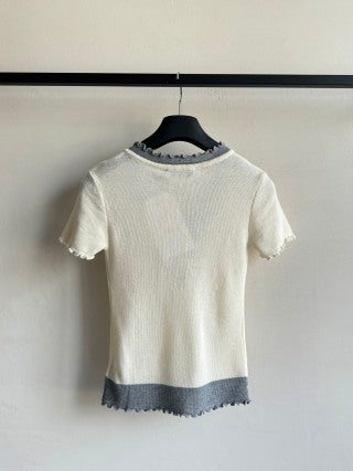 CD Lace Knitted Top Wool