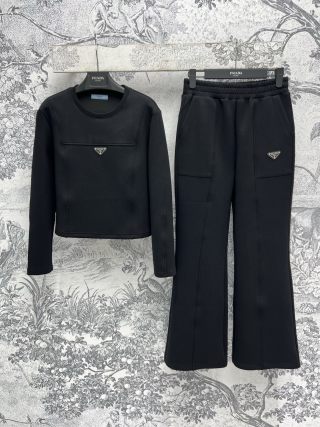 Prada 25 Set Black and White Cotton