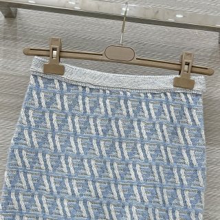 Fendi 25 Monogram Set Blue Silk Wool