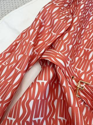 CD 2025 Abito camicia stampato in seta