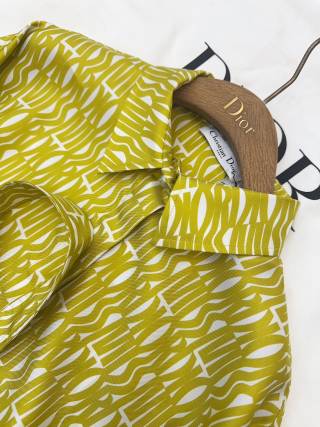 CD 2025 Abito camicia stampato in seta