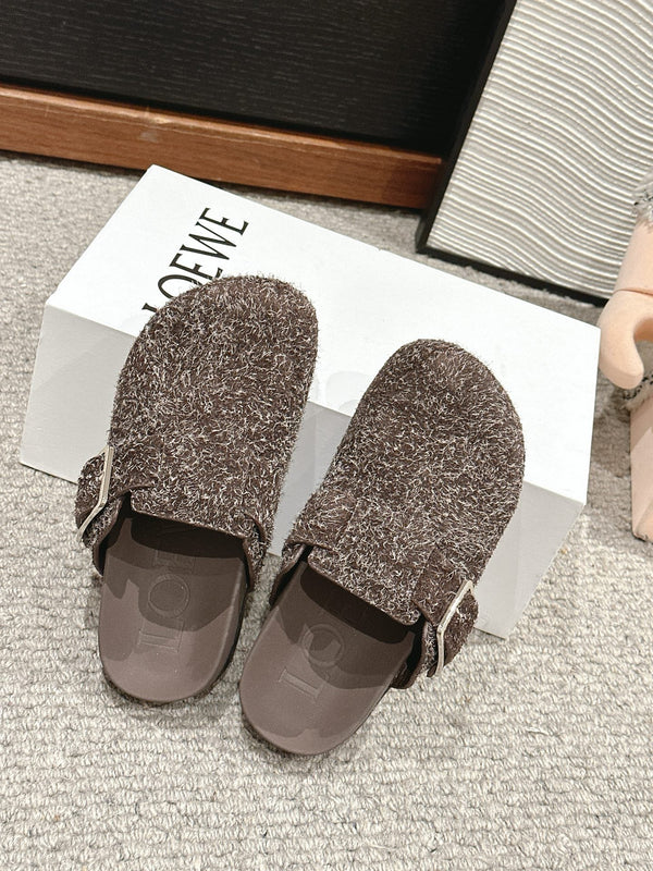 Loewe 25 Ease Buckle Mule Mutilcolor Suede