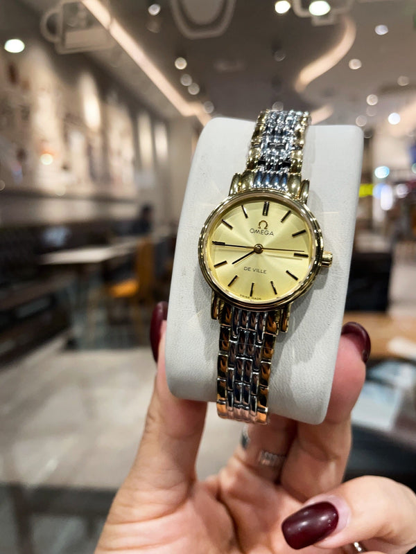 Omega De Ville 26mm Silver Gold Strap