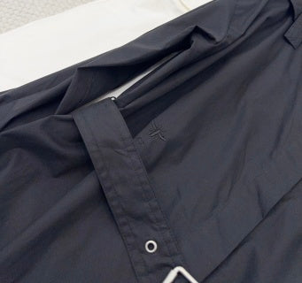 CD 25 Off-shoulder Shirt Dress Black White Cotton