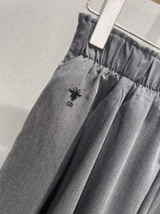 CD 25 Long Skirt Black Gray Polyester Rayon 214280