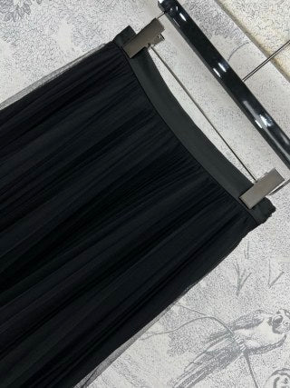 CD 25 Gonna in garza plissettata cotone poliestere