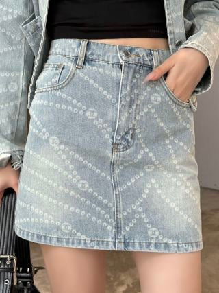 CC Denim Set Blue Cotton