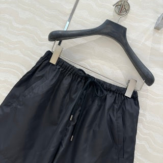 Fendi Hooded Jacket Set Black Silk Fabric