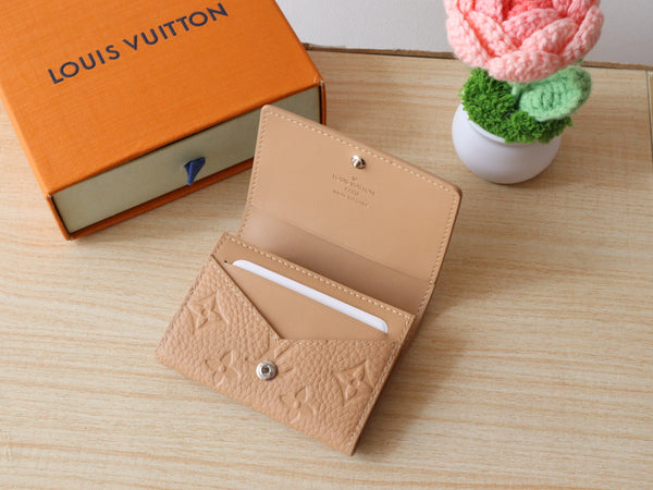 LV Envelope Business Card Holder Monogram Grained Taurillon Cowhide
