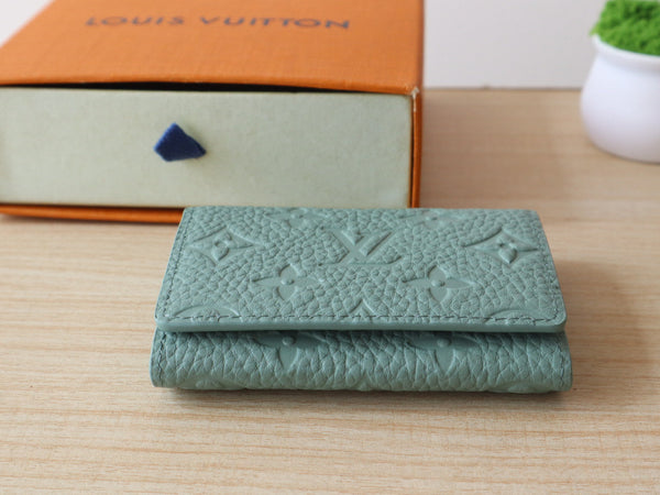 LV Envelope Business Card Holder Monogram Grained Taurillon Cowhide