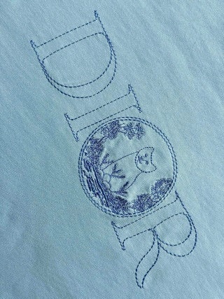 CD 25 Embroidered Grass Cat Short Sleeve cotton