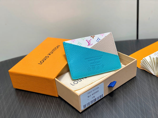 LV x TM Criss-Cross Card Holder Cowhide Canvas 331767