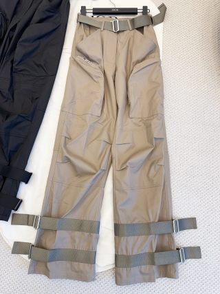 CD 25 Belt Pant Black and Beige Nylon Polyester