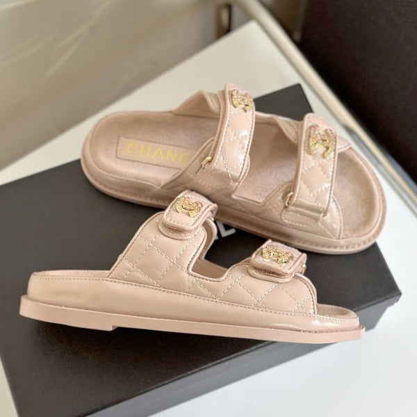 CC 25 Mules Light Pink Lambskin