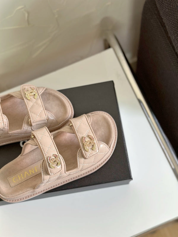CC 25 Mules Light Pink Lambskin