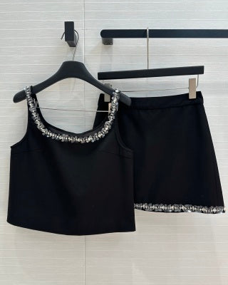 Set gilet Gucci in cotone nero